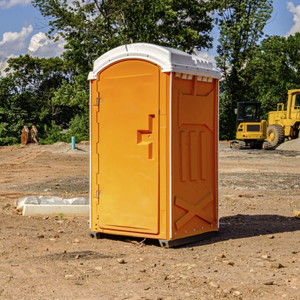 how often are the portable restrooms cleaned and serviced during a rental period in Ray Michigan